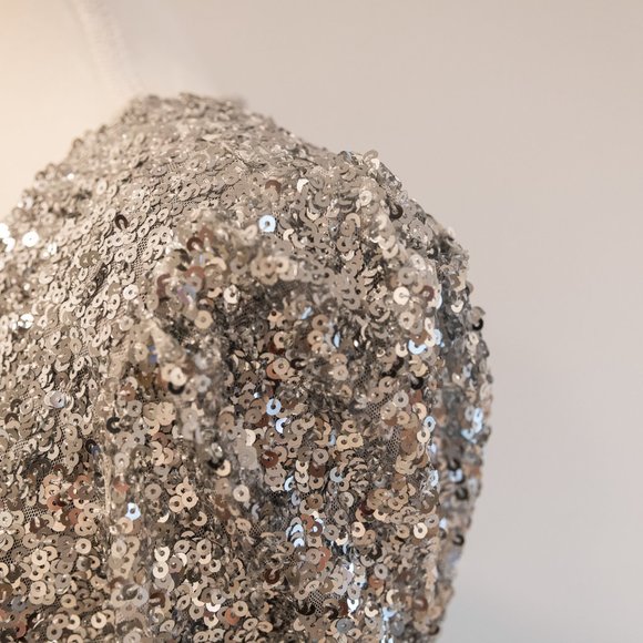 Lulus Silver Sequin Mini Dress - Picture 7 of 13